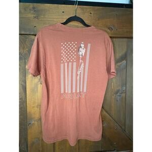 ARIAT Men's medium Farm T-Shirt, Rust Heather
